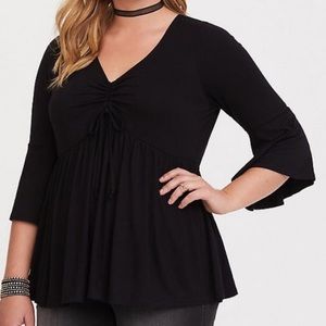 Torrid super soft Black drawstring front babydoll Size 5